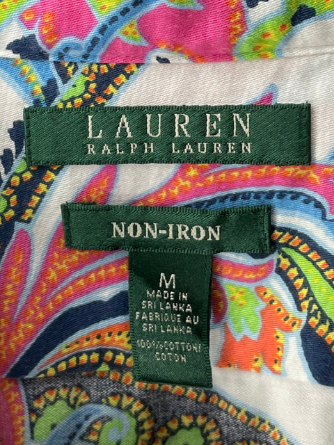 Camisa Ralph Lauren de Algodón Estampado Blanco - Talla M