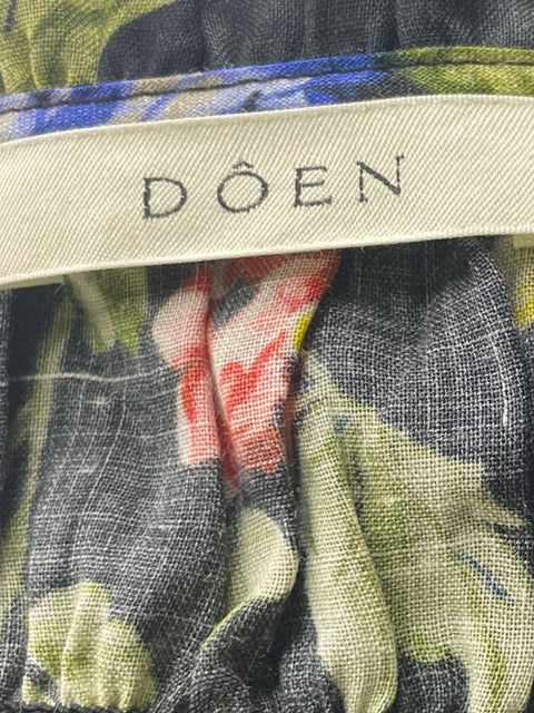 Vestido Doen de Algodón Sin mangas Estampado Midi Verde - Talla M