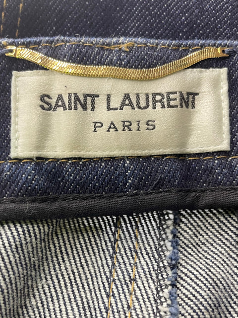 Pantalón Saint Laurent Slim fit Palazo Azul - Talla 25