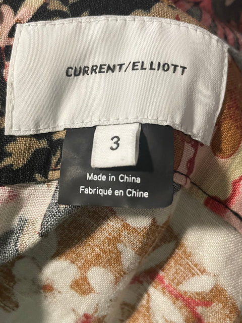 Vestido Current/elliott Estampado Floral Cuello v Marrón - Talla 4