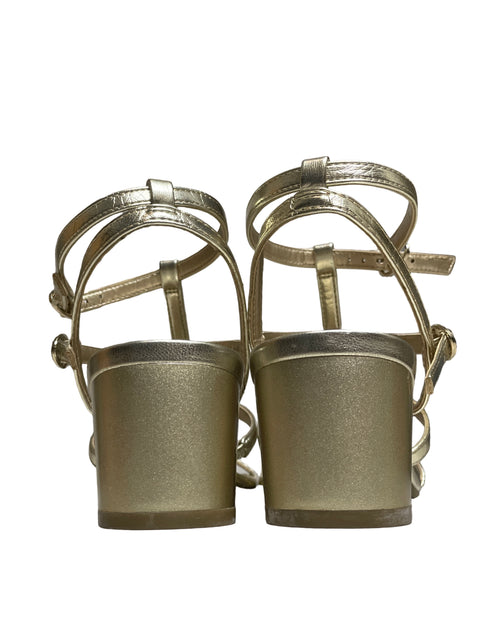 Tacón Anne Klein Metalizado Dorado - Talla 7
