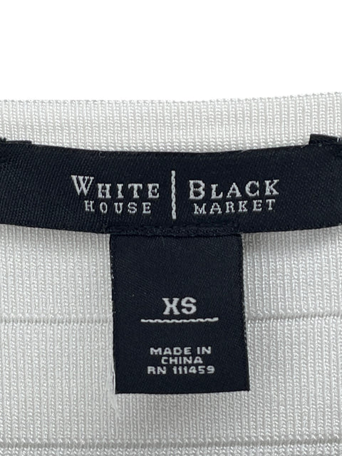 Blusa White House Black Market Cuello v Blanco - Talla XS