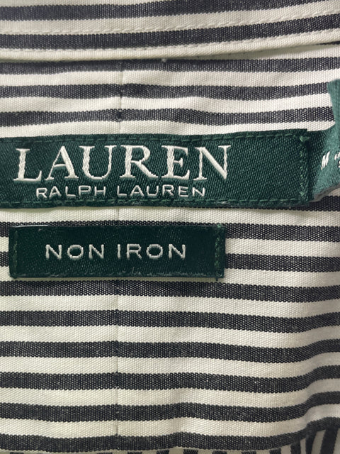 Camisa Ralph Lauren de Algodón Rayas Manga larga Botones Negro - Talla M