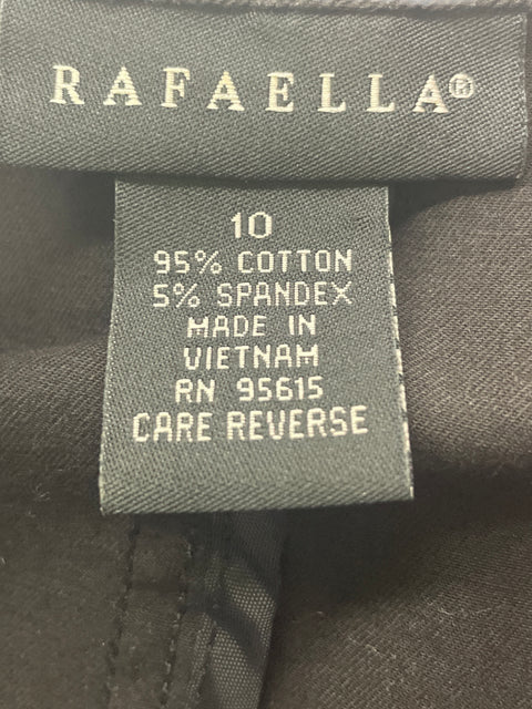Chaqueta Rafaella de Algodón Botones Abierto Bolsillo Negro - Talla 10