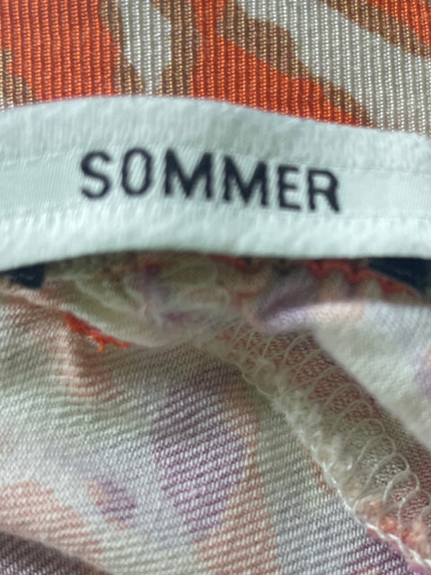 Vestido Sommer Estampado Tiras Maxi Rosado - Talla S