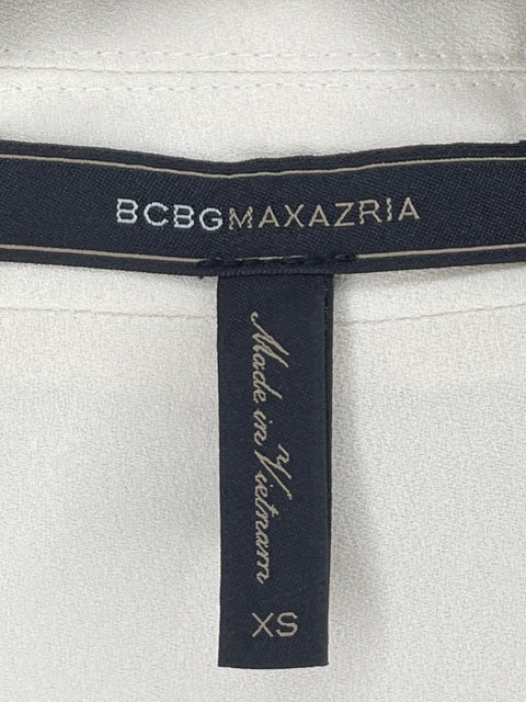 Blusa Bcbg Maxazria Cuello v Beige - Talla XS