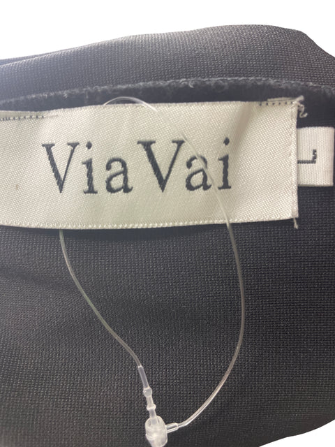 Vestido Vía Vai Liso Outshoulders Ruchas Negro - Talla L