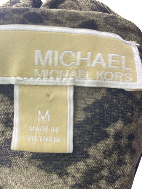 Vestido Michael Kors Manga larga Cuello redondo Midi Verde - Talla M
