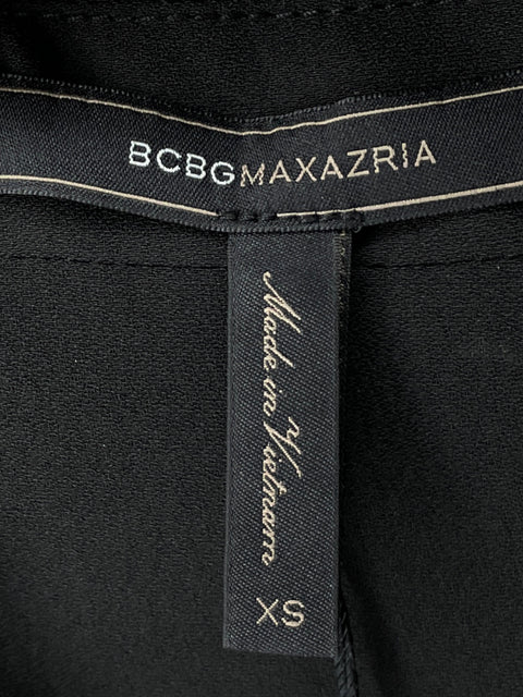 Blusa Bcbg Maxazria Cuello v Negro - Talla XS