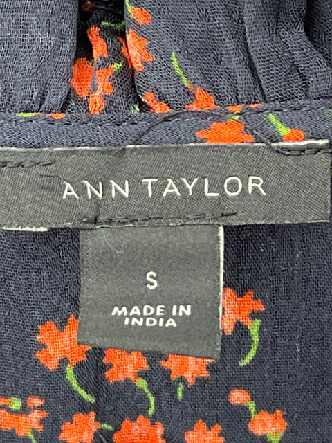 Blusa Ann Taylor Estampado Floral Azul - Talla S