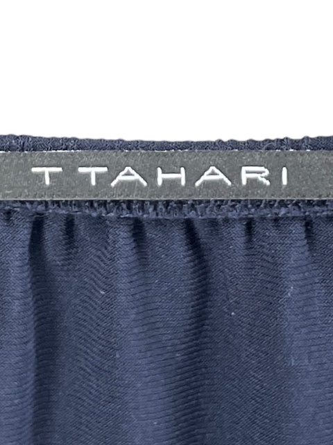 Blusa Tahari Bordado Floral Azul - Talla S