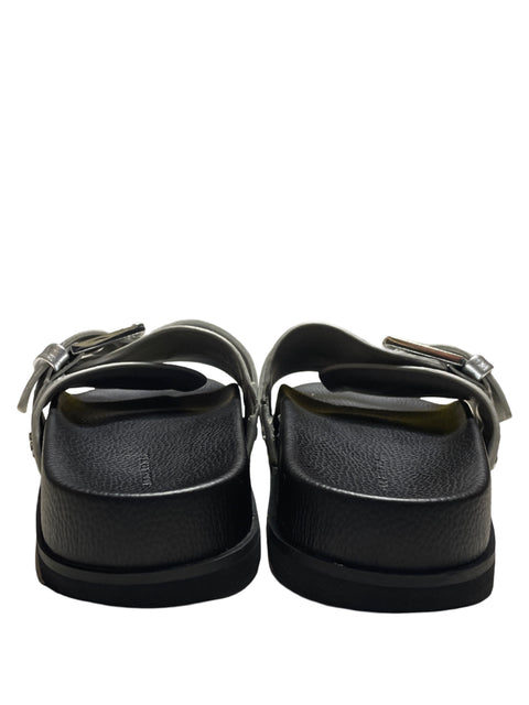 Sandalia All Saints Ellie Hebilla Metalizado Plateado - Talla 37