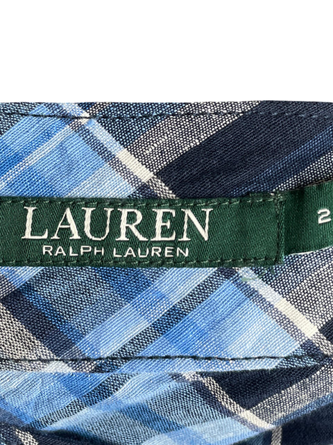Falda Ralph Lauren Estampado Asimétrico Azul - Talla 2