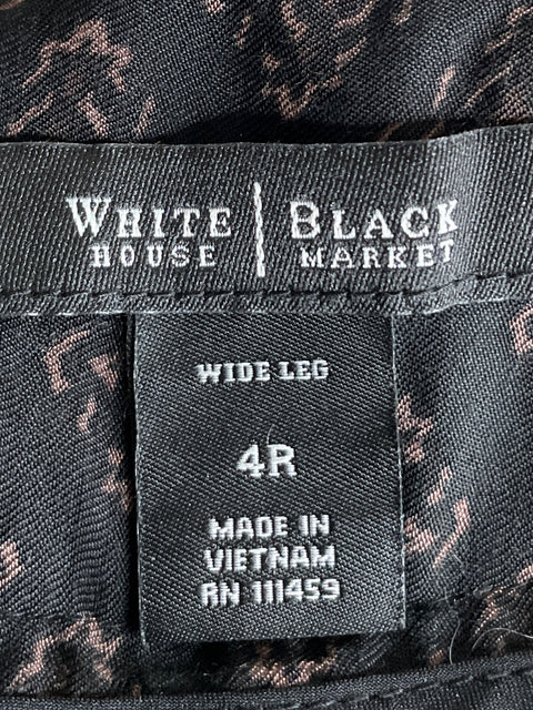 Pantalón White House Black Market Wide-leg Negro - Talla 4