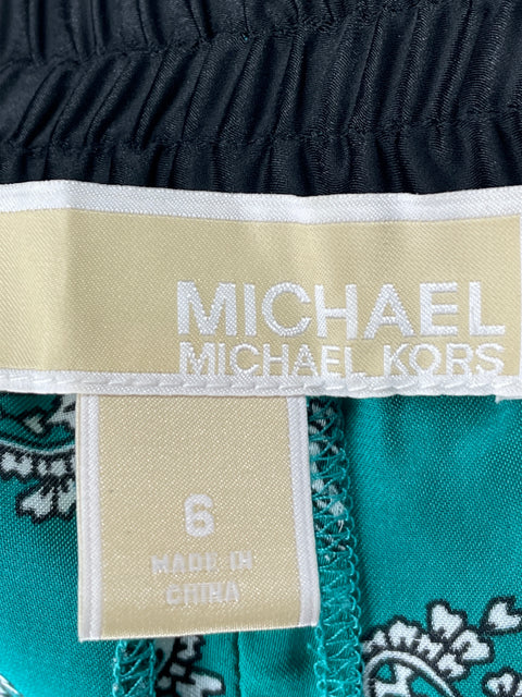 Pantalón Michael Kors Estampado Wide-leg Verde - Talla 6
