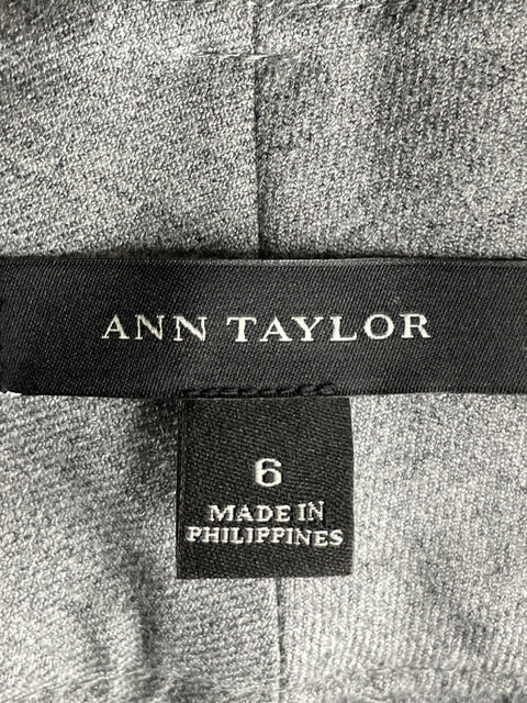 Pantalón Ann Taylor Recto Gris - Talla 6