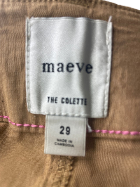 Pantalón Maeve Recto Wide leg Marrón - Talla 29