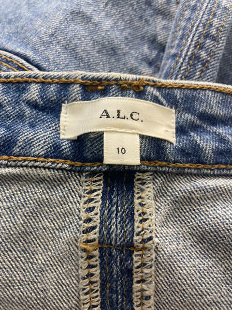 Falda A.l.c Jeans Abierta Bolsillo Azul - Talla 10