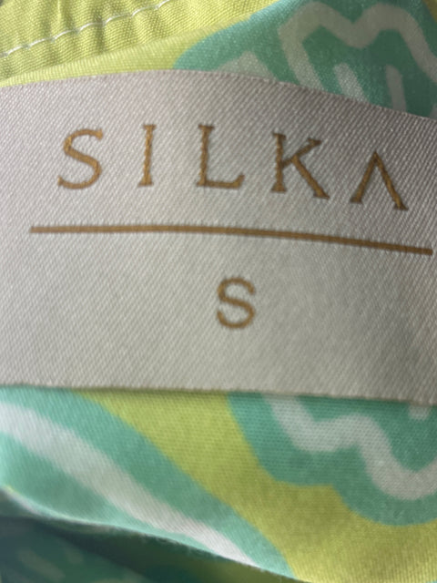 Vestido Silka Estampado Suelto Cut-out Amarillo - Talla S
