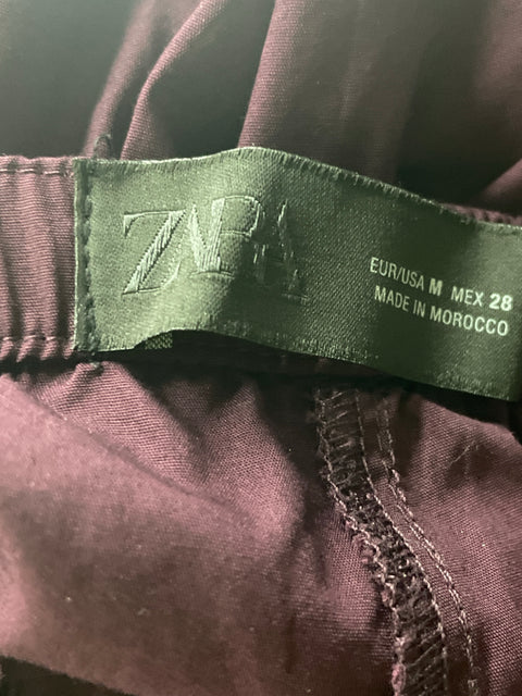 Conjunto Zara Tiras Blusa/short Mini Marrón - Talla M