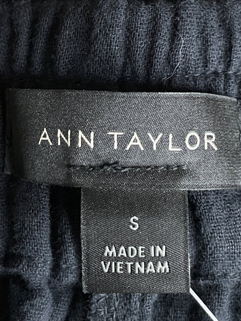 Pantalón Ann Taylor de Algodón Recto Negro - Talla S