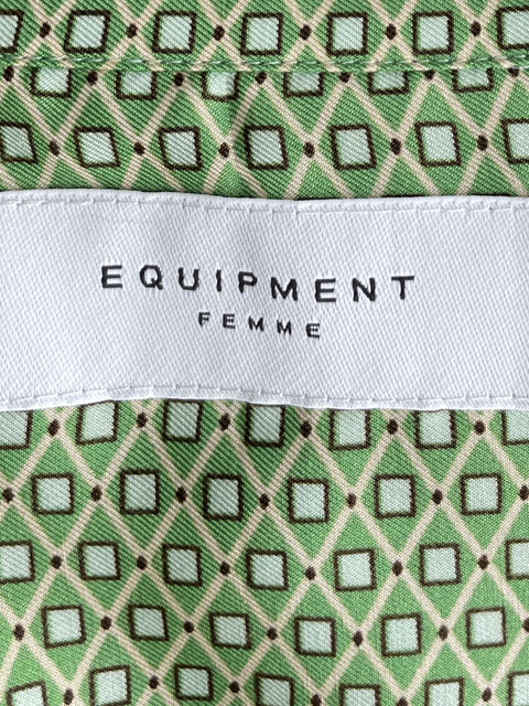 Conjunto Equipment Femme Estampado Wide-leg Verde - Talla XS
