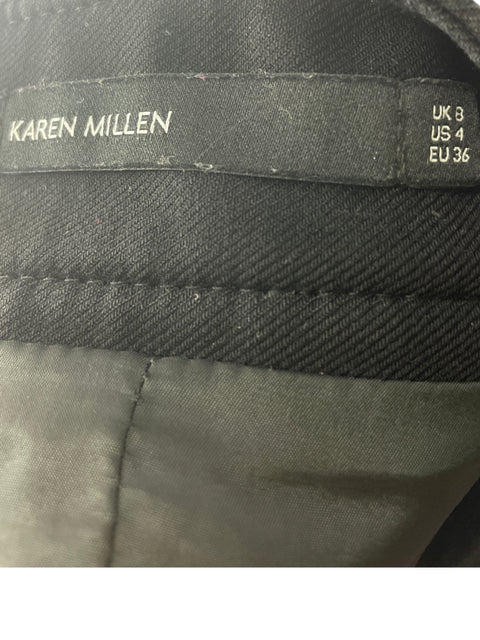Falda Karen Millen Mini Lisa Zipper Negro - Talla 8