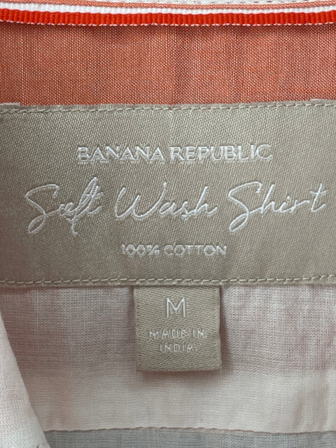 Blusa Banana Republic de Algodón Rayas Naranja - Talla M