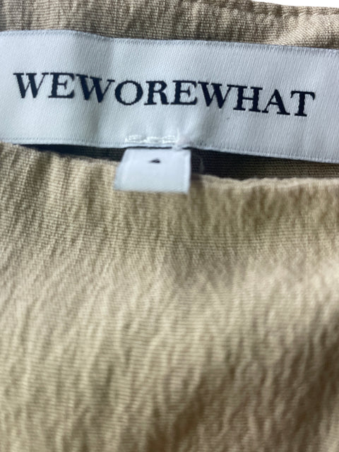 Vestido Weworewhat Midi Liso Sin mangas Beige - Talla 4