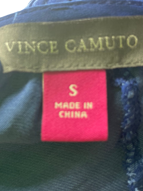 Vestido Vince Camuto Ruchas Ajustado cintura Suelto Azul - Talla S