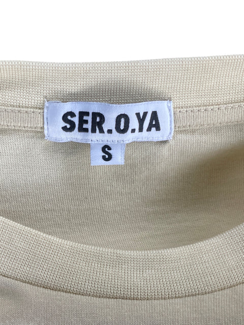 Blusa Ser.o.ya Knit de Algodón Liso Beige - Talla S