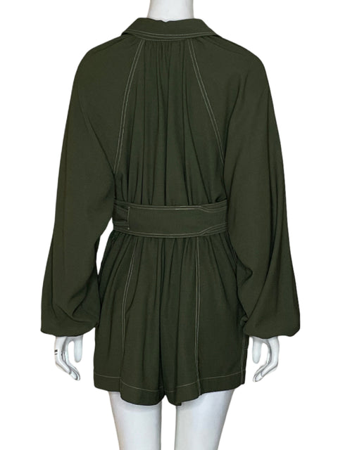 Romper C/meo Collective Cinturón Liso Verde - Talla M