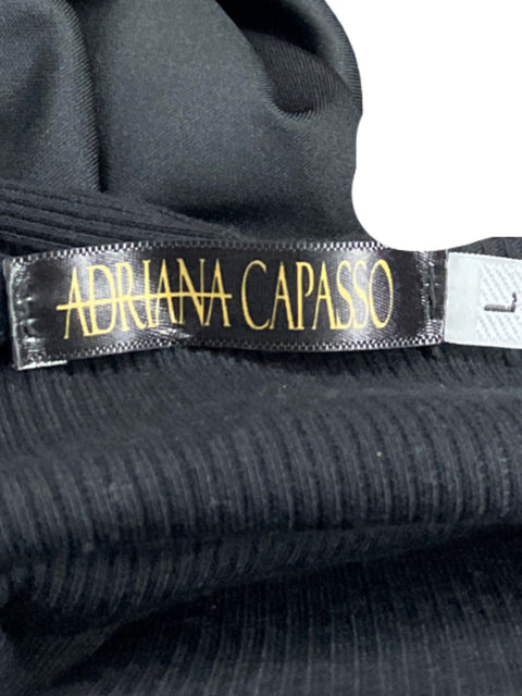 Suéter Adriana Capasso Abullonado Liso Negro - Talla L