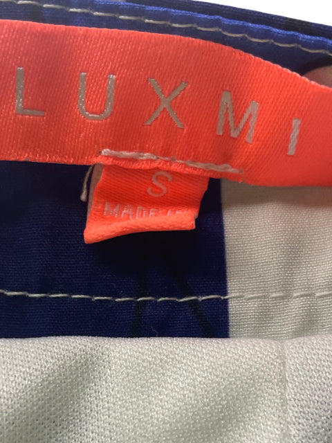 Pantalón Luxmi Estampado Palazo Fajon Azul - Talla S