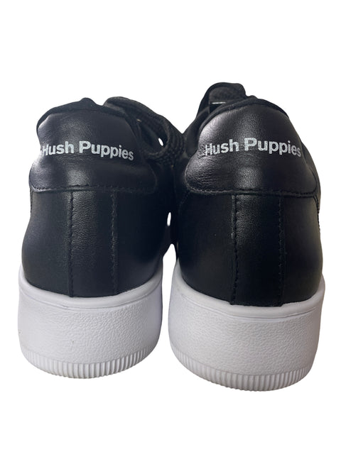 Zapatilla Hush Pupies Suela alta Acolchado Cordones Negro - Talla 36