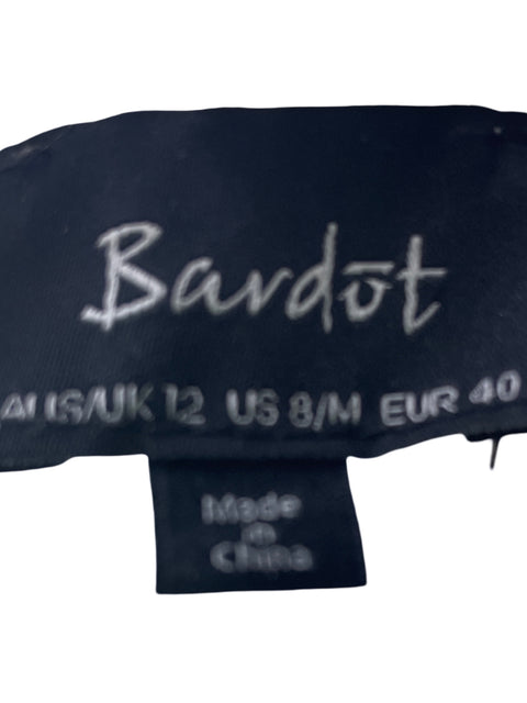 Blusa Bardot Tejido Zipper Cuello redondo Blanco - Talla M