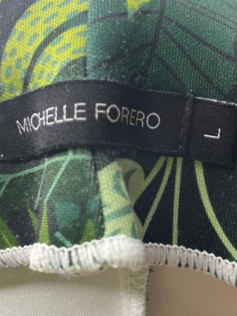Vestido Michelle Forero Ruchas Sin mangas Verde - Talla L