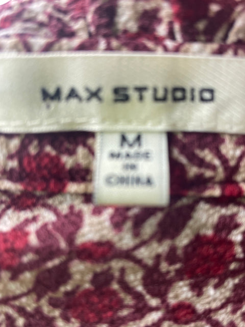Vestido Max Studio Manga corta Cuello v Rojo - Talla M