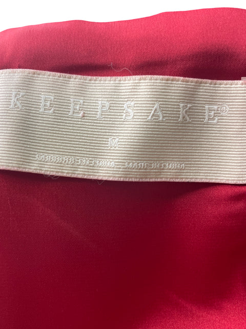 Vestido Keepsake Troquelado Manga corta Rojo - Talla M