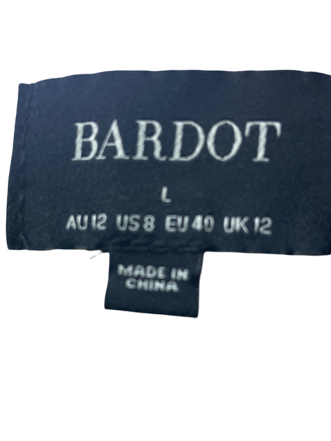 Vestido Bardot Abullonado Suelto Marron - Talla L