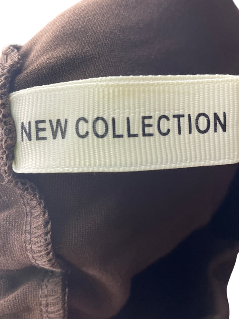 Pantalón New Collection de Viscosa Cruzado Lazo Marrón - Talla L