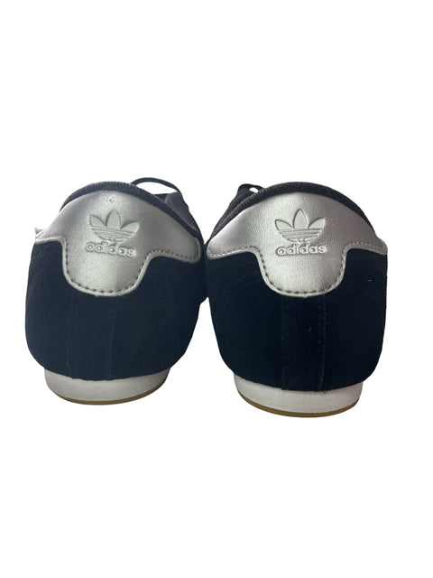 Zapatilla Adidas Cordones Liso Negro - Talla 7.5