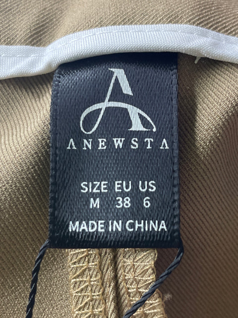 Pantalón Anewsta Recto Palazo Marrón - Talla M