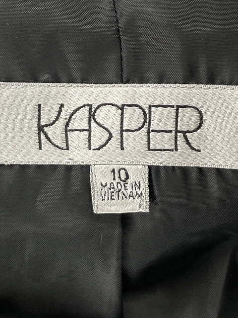 Blazer Kasper Estampado Negro - Talla 10