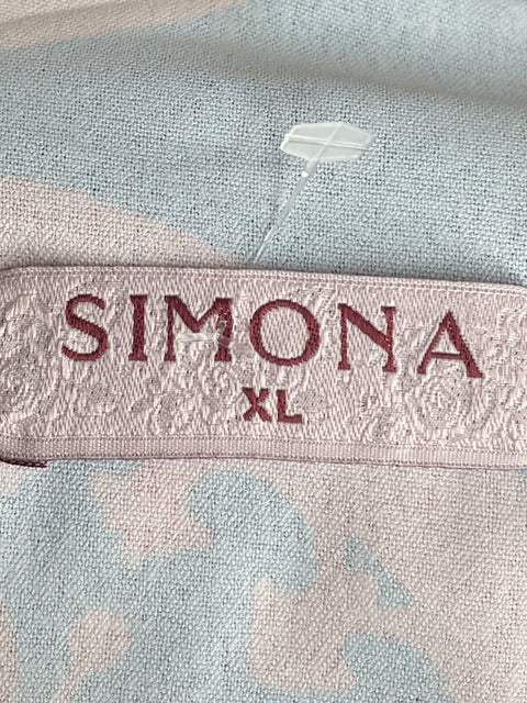 Vestido Simona Estampado Vuelos Azul - Talla XL