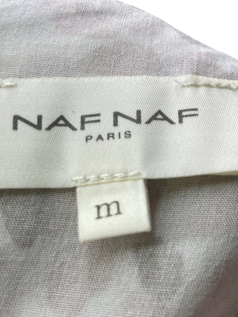 Vestido Naf Naf Maxi Ruchas Beige - Talla M