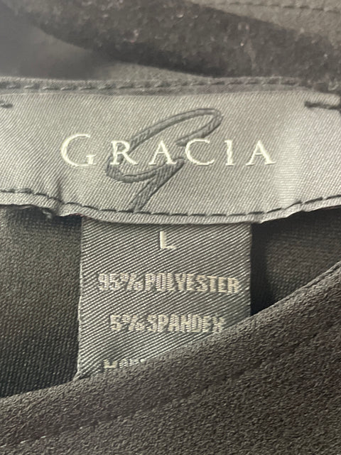 Blusa Gracia Liso Ruchas Negro - Talla L