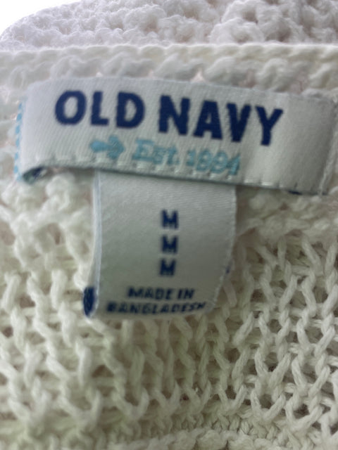 Blusa Old Navy Tejido Troquelado Blanco - Talla M