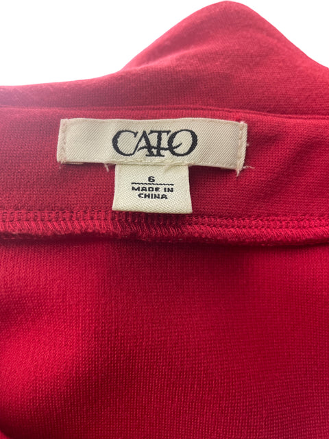 Vestido Cato Manga corta Fajon Rojo - Talla 6