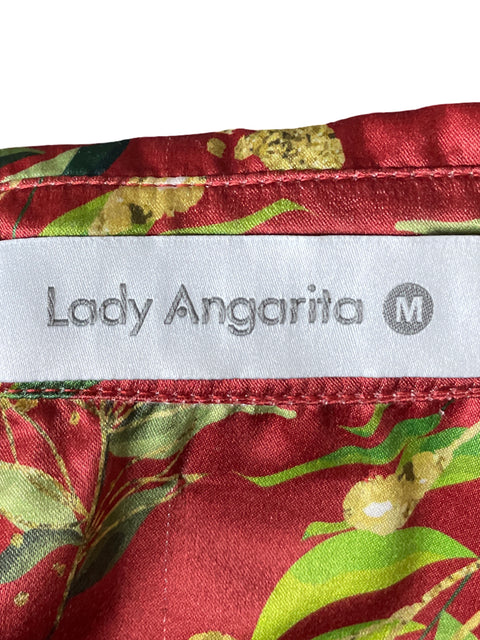 Vestido Lady Angarita Satinado Maxi Verde - Talla M